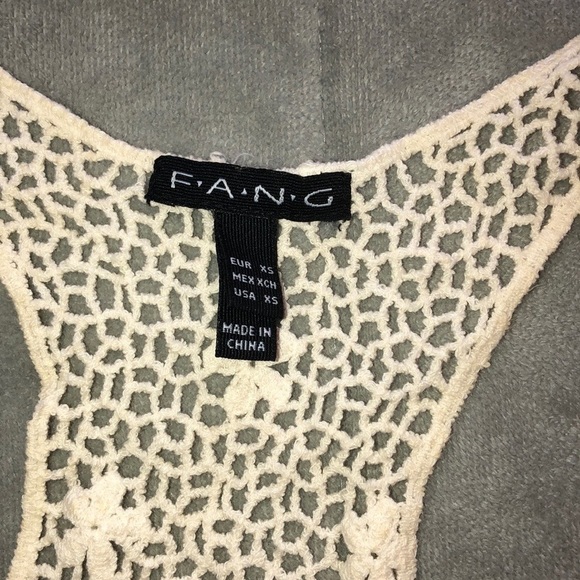 FANG Crochet Floral lace tank top size XS - Picture 5 of 5